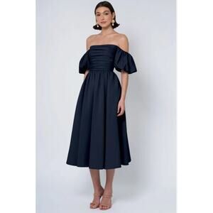 NWT Jenny Yoo Regina Puff Off the Shoulder Removable Sleeve A Line Gown 6